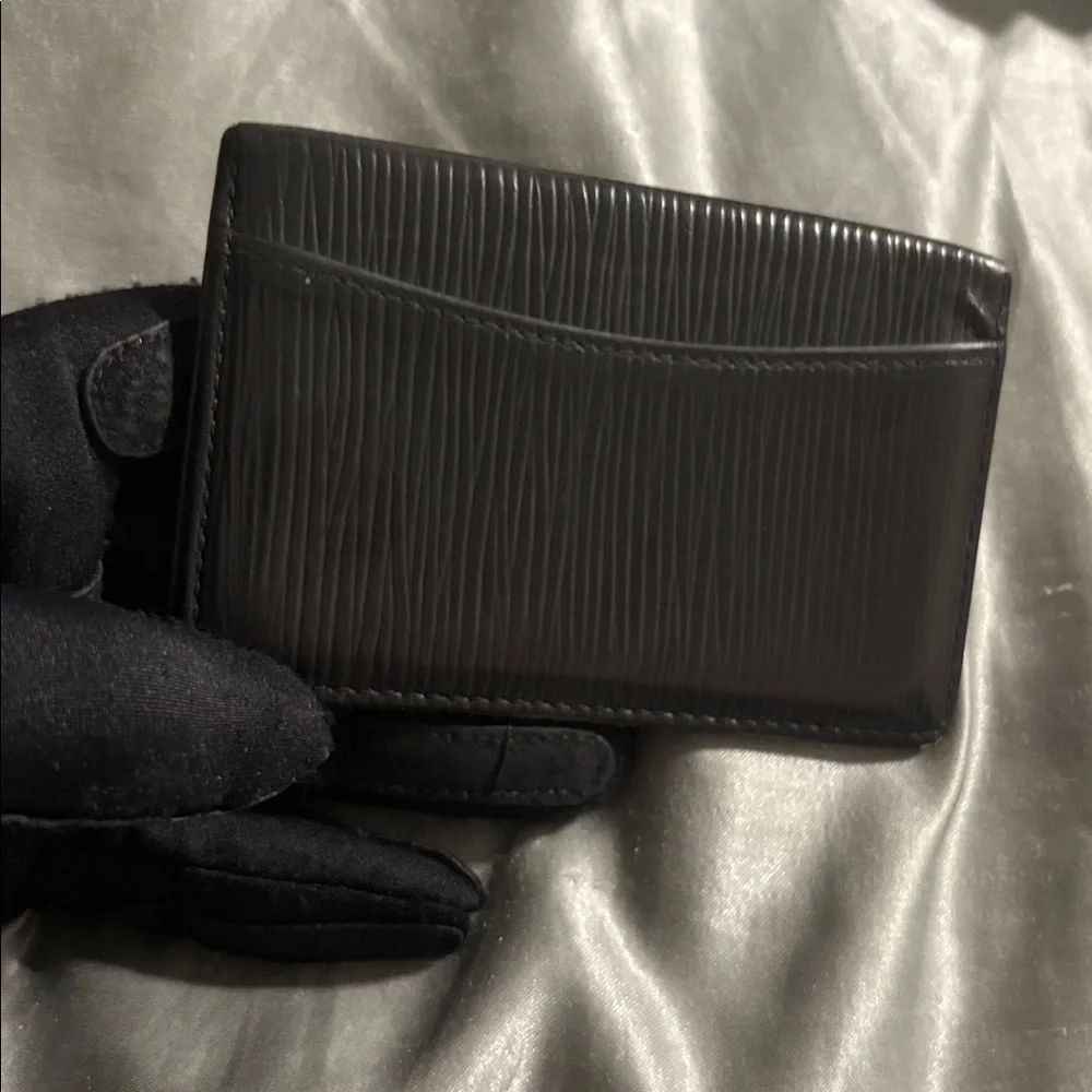 Louis Vuitton Black EPI Textured Card Holder